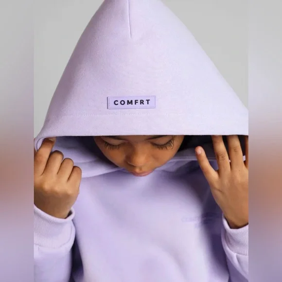 NEW COMFRT KIDS HOODIE TOP L LARGE LAVENDER - Picture 5 of 6